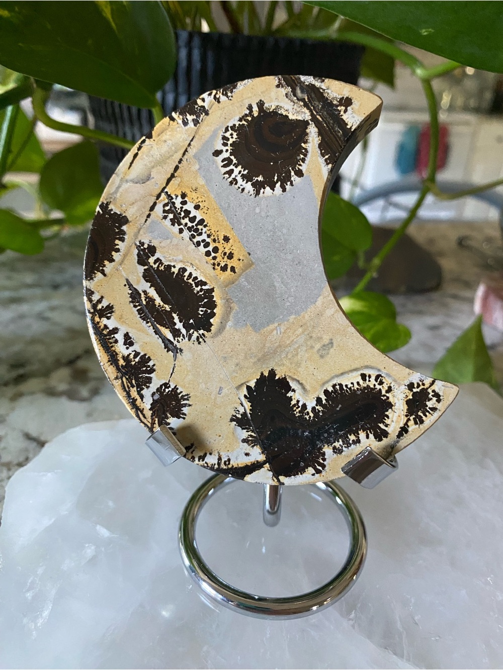 🌙 4” Picture Jasper Moon — Every One Is Completely Different! 🌙